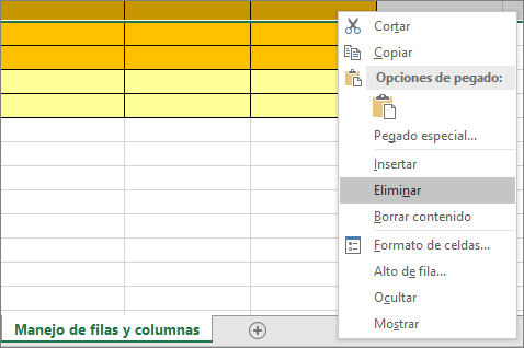 INSERTAR Y ELIMINAR FILAS Y COLUMNAS Excelfull