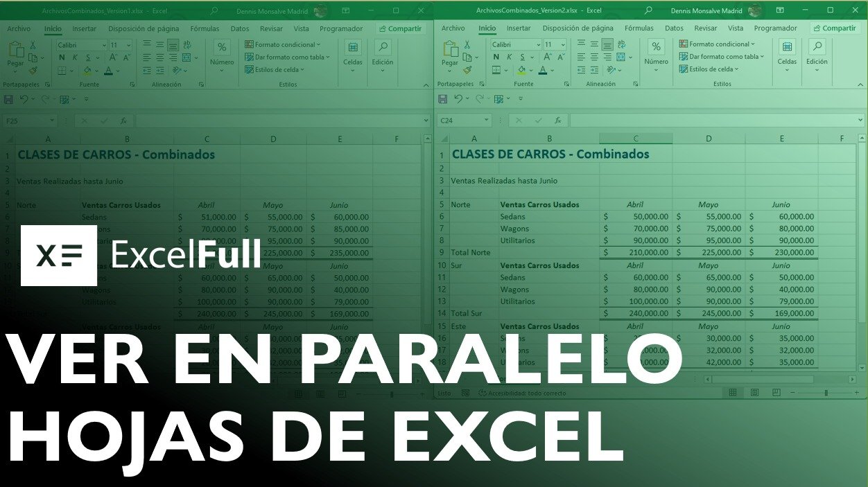 VER ENPARALELO HOJAS DE EXCEL