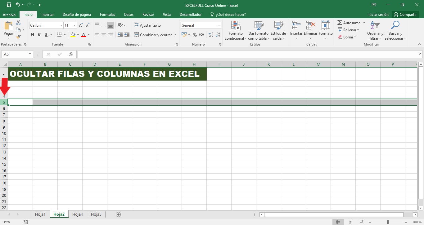 Ocultar Filas Y Columnas En Excel Excelfull Com