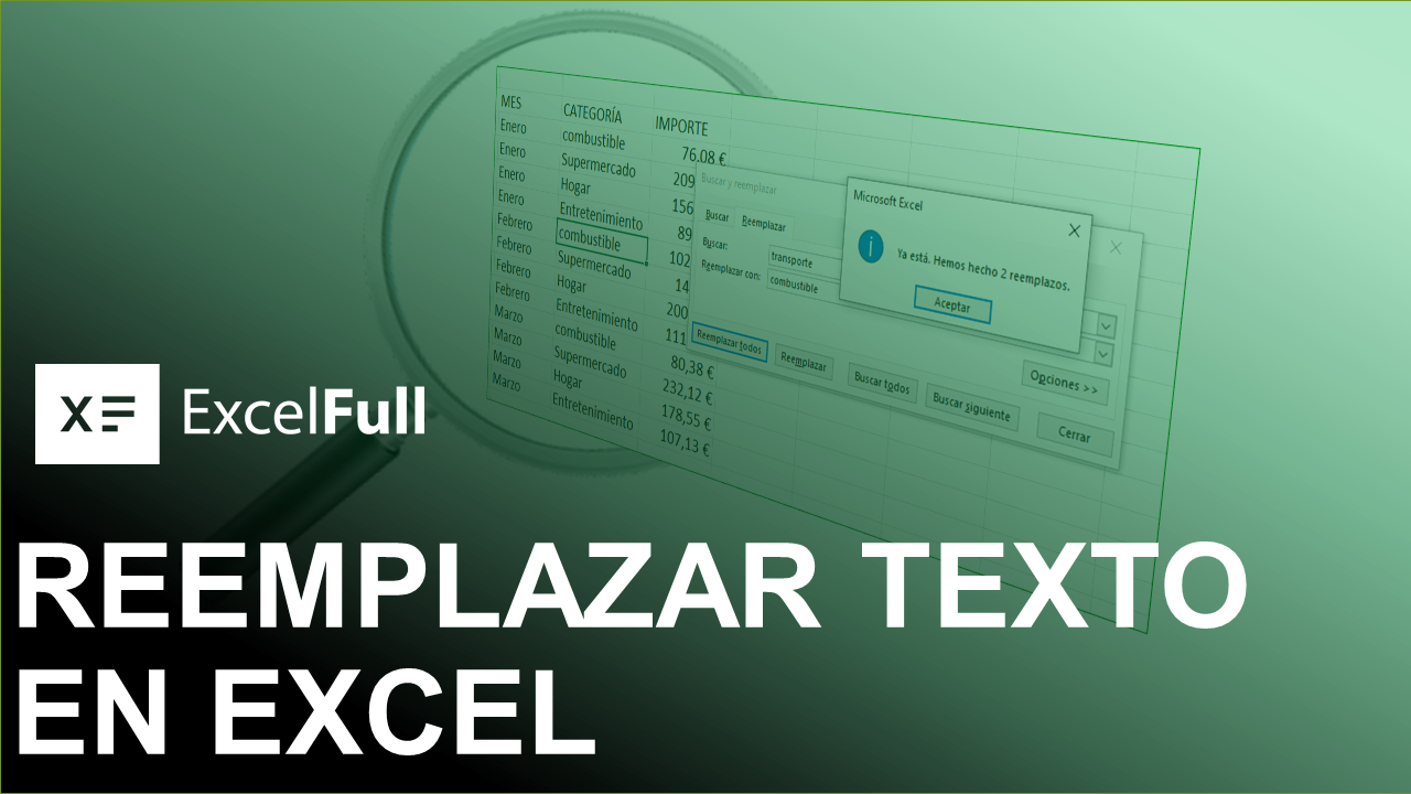 REEMPLAZAR TEXTO EN EXCEL