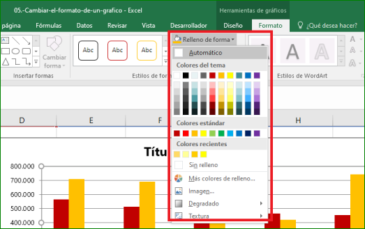 cambiar formato