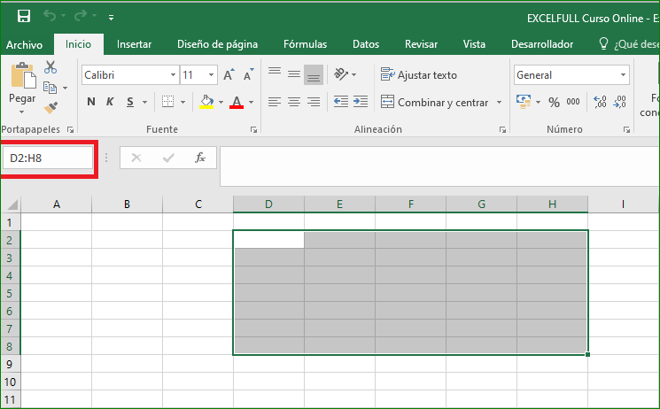 EL CUADRO DE NOMBRES EN EXCEL