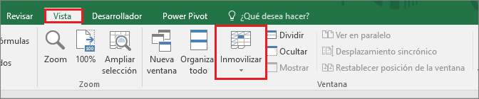 INMOVILIZAR PANELES EN EXCEL