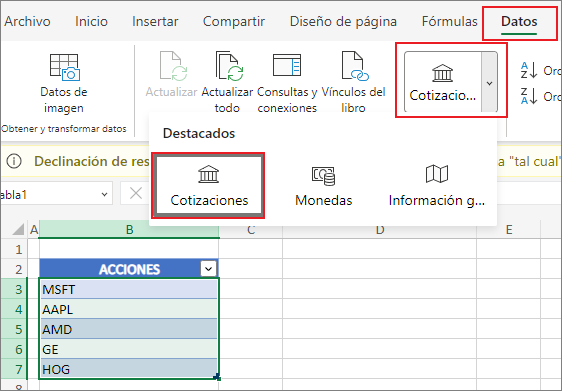 TIPOS DE DATOS: COTIZACIONES