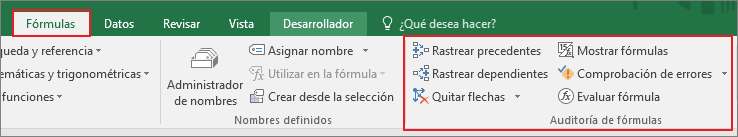 AUDITORÍA DE FÓRMULAS EN EXCEL