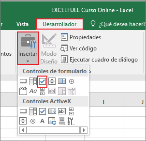 Casillas De Verificaci N En Excel Excelfull Com