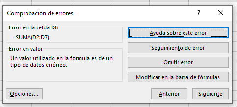 AUDITORÍA DE FÓRMULAS: COMPROBACIÓN DE ERRORES