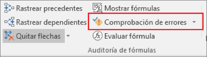 AUDITORÍA DE FÓRMULAS: COMPROBACIÓN DE ERRORES