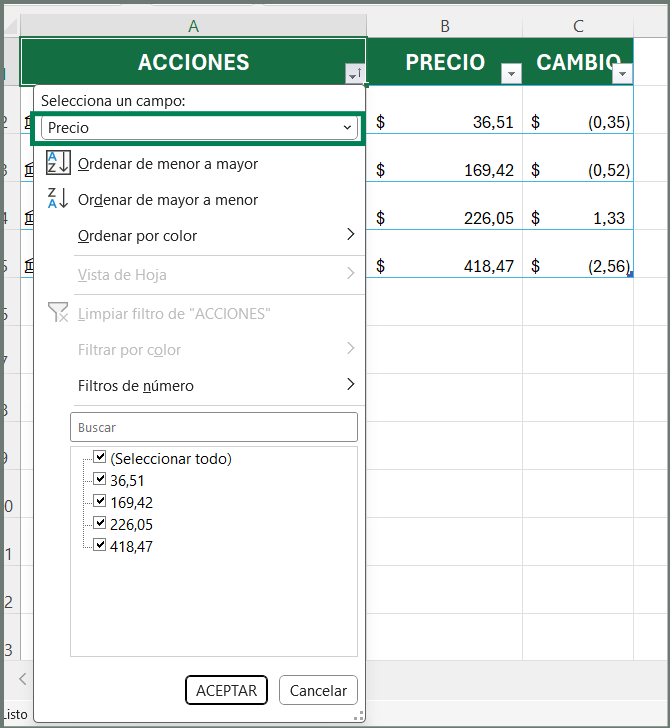 datos vinculados en Excel