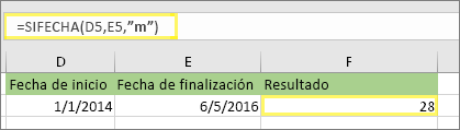 calcular la diferencia entre 2 fechas