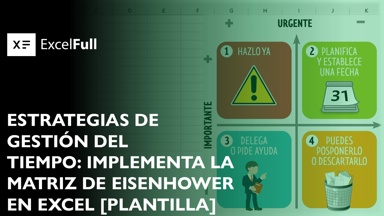 ESTRATEGIAS DE GESTIÓN DEL TIEMPO: IMPLEMENTA LA MATRIZ DE EISENHOWER EN EXCEL [PLANTILLA]