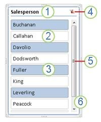 segmentación de datos en Excel, filtrar