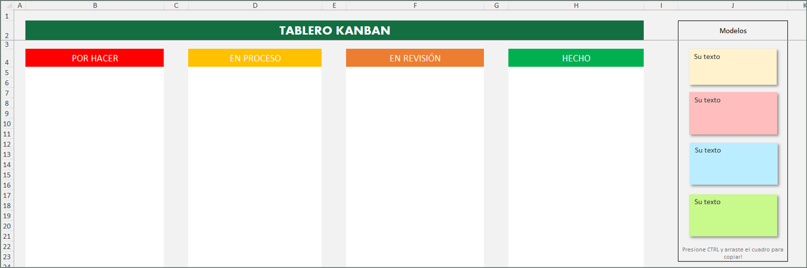 tablero Kanban, proyectos ágiles