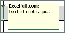 comentarios y notas en Excel, colaboración