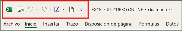 interfaz de Excel