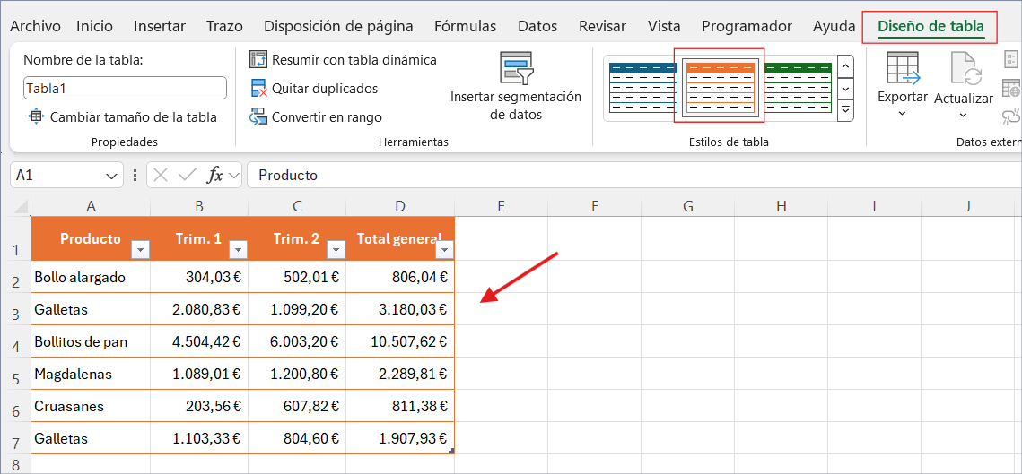Tablas en Excel