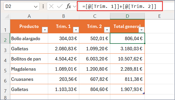 Tablas en Excel