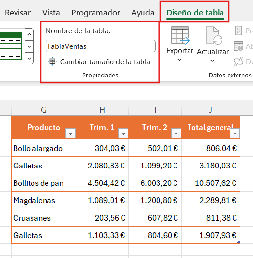 Tablas en Excel