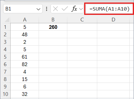 fórmulas y funciones