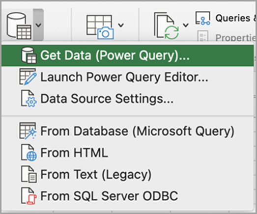 Power Query en Excel para Mac