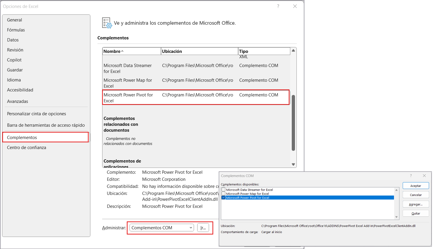 Power Pivot en Excel