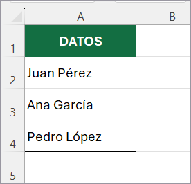 función DIVIDIRTEXTO en Excel