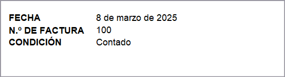 Factura en Excel