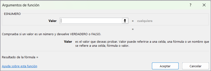 Función ESNUMERO