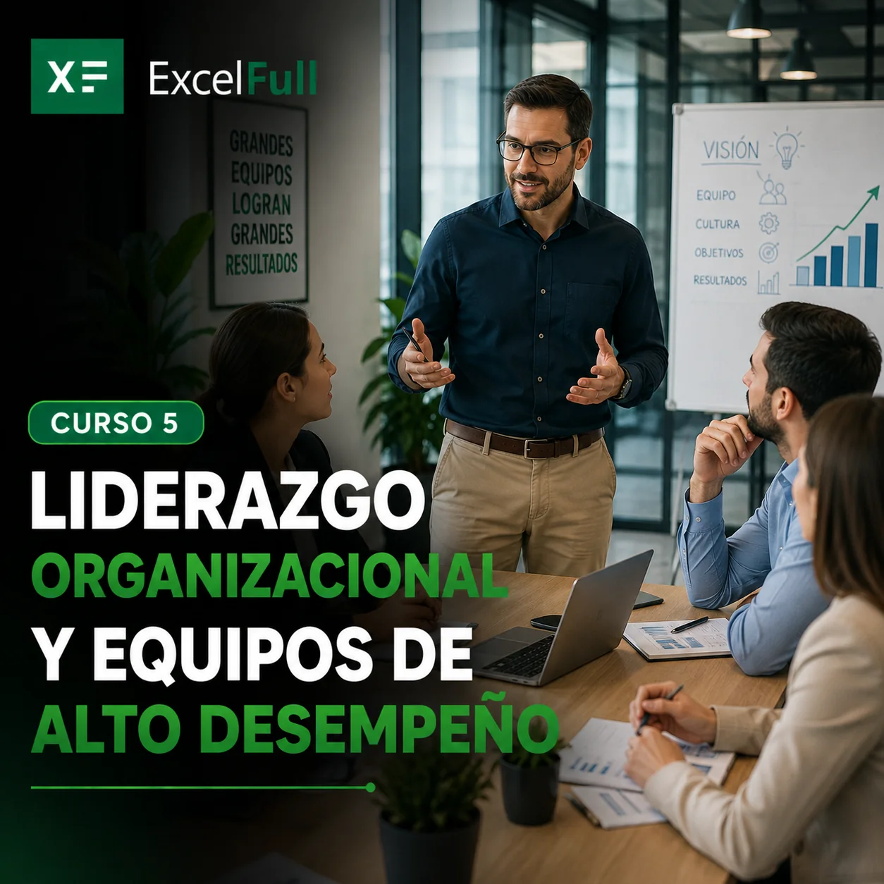 Portada del curso Liderazgo Organizacional y Equipos de Alto Desempeño