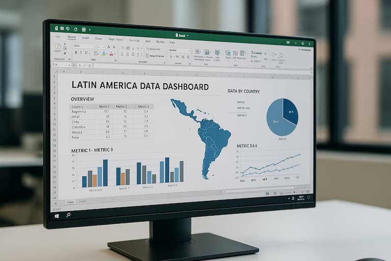 Un dashboard profesional con múltiples gráficos en Excel